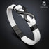 weißes Lederarmband herren infinity gravur personalisiert uniqal